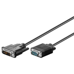 Microconnect DVI-I 12+5 - VGA 1m Noir