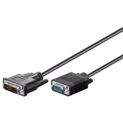Goobay 50991, 3 m, DVI-I, VGA (D-Sub), Mâle, Mâle, Droit