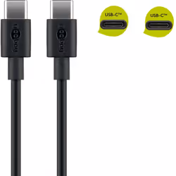 Goobay 51243 câble USB 2 m USB 2.0 USB C Noir