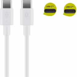 Goobay 51244 câble USB 2 m USB 2.0 USB C Blanc