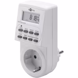 Goobay 51277, Programmateur journalier/hebdomadaire, Blanc, Numérique, LCD, Boutons, 1 min