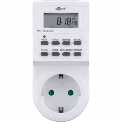 Goobay 51277 minuteur électrique Blanc Programmateur journalier/hebdomadaire