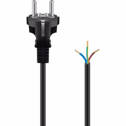 Goobay 51327, 1,5 m, Prise d'alimentation type F, CEE7/7, H05VV-F3G, 250 V