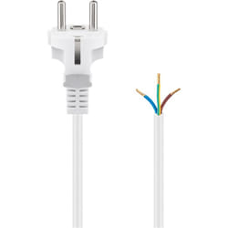 Goobay 51328 câble électrique Blanc 1,5 m Prise d'alimentation type F CEE7/7