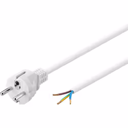 Goobay 51328 câble électrique Blanc 1,5 m Prise d'alimentation type F CEE7/7