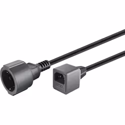 Goobay 51476, Type F, C14, 230 V, Noir, Polyvinyl chloride (PVC), CE