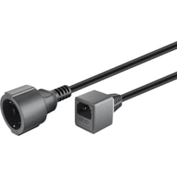 Goobay 51476 adaptateur prise d'alimentation Type F C14 Noir