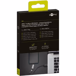 Goobay 51598 changeur de genre de câble USB C Micro-USB B Argent