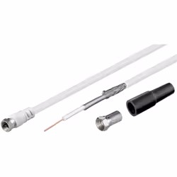 Goobay KKS SET 100 - 20m, 20 m, Type F, Coaxial, Blanc