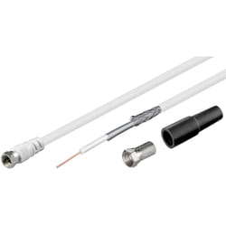 Goobay KKS SET 100 - 20m câble coaxial Type F Blanc