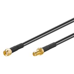 Goobay 51679 câble coaxial LMR195 10 m RP-SMA Noir