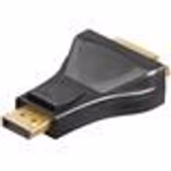 Goobay 51720, DisplayPort, DVI-D, Noir
