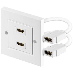 Goobay 51723 prise de courant 2 x HDMI Blanc