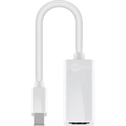 Goobay 51729 câble vidéo et adaptateur 0,15 m Mini DisplayPort HDMI Type A (Standard) Blanc