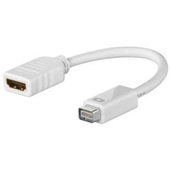 Goobay 51745 câble vidéo et adaptateur 0,1 m Mini-DVI HDMI Type A (Standard) Blanc