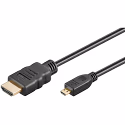 Goobay 53787, 5 m, HDMI Type A (Standard), HDMI Type D (Micro), Noir