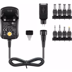 Goobay NTS 600 EuP MW 3N06GS, 12 V, 600 mAh, Noir, 109 g