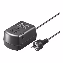 Goobay SPW MW 2P100 100W AC/AC 230 f/ 110 V, 230 V, 100 W, 110 V, Noir, 115 x 84 x 68,7 mm