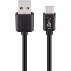 Goobay 55467, 0,5 m, USB C, USB A, USB 2.0, 480 Mbit/s, Noir