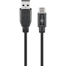 Goobay 55469 câble USB 3 m USB 2.0 USB C USB A Noir