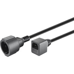 Goobay 55528 câble électrique Noir 1,5 m CEE7/7 Coupleur C14