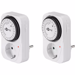 Goobay 55538, Blanc, Analogique, Rotatif, 24h, IP20, CE, GS, RoHS Directive 2011/65/EU [OJEU L174/88-110, 01.07.2011]
