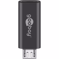 Goobay 55553, USB Micro B, USB C, Gris
