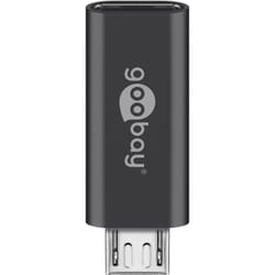 Goobay 55553 changeur de genre de câble USB Micro B USB C Gris
