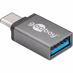 Goobay 56621, USB-C, USB 3.0 female (Type A), Gris