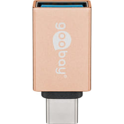 Goobay 56622 changeur de genre de câble USB-C USB-A Or