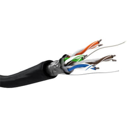 Goobay 57294 câble de réseau Noir 100 m Cat5e F/UTP (FTP)