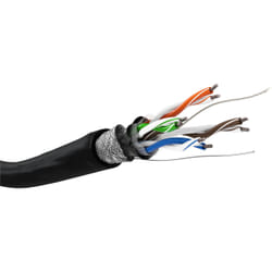 Goobay 57296 câble de réseau Noir 100 m Cat5e SF/UTP (S-FTP)