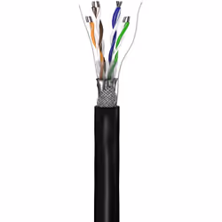 Goobay 57296 câble de réseau Noir 100 m Cat5e SF/UTP (S-FTP)