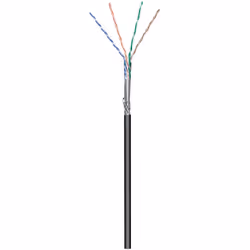 Goobay 57296 câble de réseau Noir 100 m Cat5e SF/UTP (S-FTP)