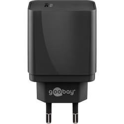 Goobay 57748 chargeur d'appareils mobiles Écouteurs, Smartphone, Tablette Noir Secteur Charge rapide Intérieure