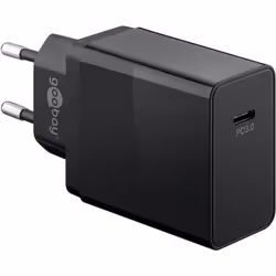 Goobay 57748 chargeur d'appareils mobiles Écouteurs, Smartphone, Tablette Noir Secteur Charge rapide Intérieure