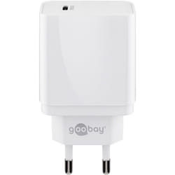 Goobay 57749 chargeur d'appareils mobiles Écouteurs, Smartphone, Tablette Blanc Secteur Charge rapide Intérieure