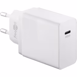 Goobay 57749 chargeur d'appareils mobiles Écouteurs, Smartphone, Tablette Blanc Secteur Charge rapide Intérieure