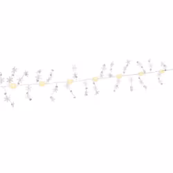 Goobay 57948, Guirlande lumineuse décorative, Argent, Transparent, Blanc, Métal, Polyvinyl chloride (PVC), IP20, 6 h, 18 h