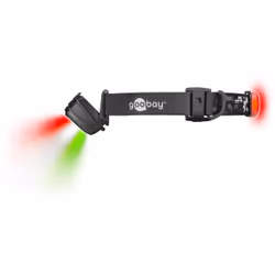 Goobay 58391 torche et lampe de poche Noir, Rouge, Blanc Lampe frontale LED