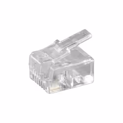 Goobay 58625, RJ-11/RJ-14, Transparent, Mâle, Droit, 26/24, 20 mΩ