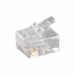 Goobay 58626, RJ-12, Transparent, Mâle, Droit, 20 mΩ, 150 V