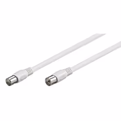 Goobay 58809 câble coaxial 3C-2V 3 m Blanc