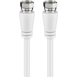 Goobay 58814 câble coaxial 1 m Type F Blanc