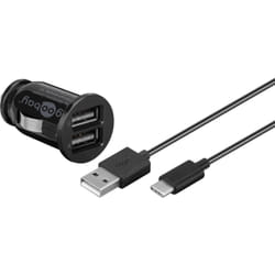 Goobay 58820 chargeur d'appareils mobiles Universel Noir Allume-cigare Charge rapide Intérieure