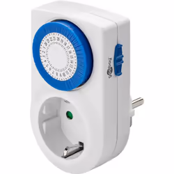 Goobay 59038, Programmateur journalier, Blanc, Rotatif, 30 min, IP20, WEEE, GS: TÜV Süd