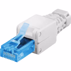 Goobay 59227, RJ-45, Blanc, Mâle, Droit, Plastique, Cat6a
