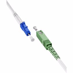Goobay 59611 câble de fibre optique 5 m SC LC FTTH OS2 Blanc