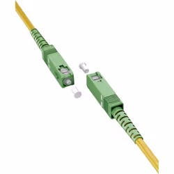Goobay 59644 câble de fibre optique 20 m SC FTTH OS2 Jaune