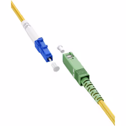 Goobay 59650 câble de fibre optique 3 m SC LC FTTH OS2 Jaune